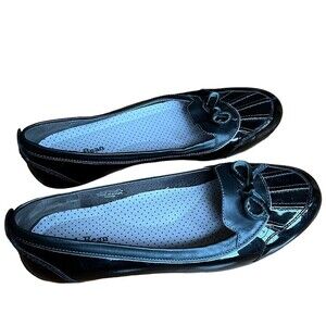 LL Bean Women's Duck Flats Slip On Loafer Black 0HXC9 Comfy Casual Shoes Size 8M